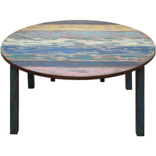 Round Dining Table made from Recycled Teak Wood Boats, 63 inch - Chic Teak