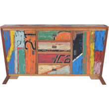 Marina del Rey Cone Shaped Buffet Made From Recycled Teak Wood Boats - 75W x 41H in.
