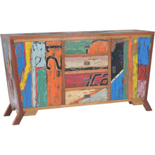 Marina del Rey Cone Shaped Buffet Made From Recycled Teak Wood Boats - 75W x 41H in.