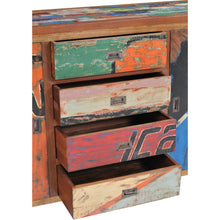 Marina del Rey Cone Shaped Buffet Made From Recycled Teak Wood Boats - 75W x 41H in.