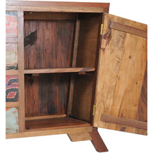 Marina del Rey Cone Shaped Buffet Made From Recycled Teak Wood Boats - 75W x 41H in.