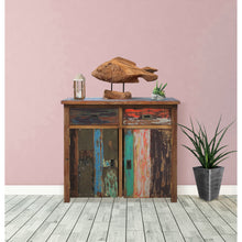 Chest with 2 Doors & 2 Drawers made from Recycled Teak Wood Boats - Chic Teak