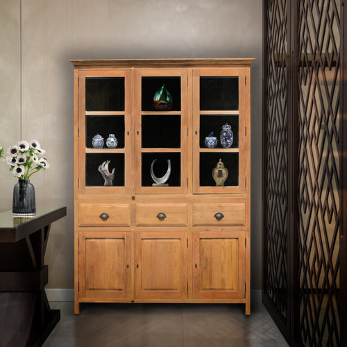 Recycled Teak Wood Bali Cupboard, Medium
