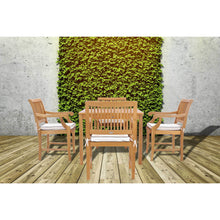 Teak Wood Florence Outdoor Patio Bistro Table, 35 Inch