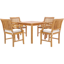 Teak Wood Florence Outdoor Patio Bistro Table, 35 Inch