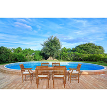 Teak Wood Bermuda Rectangular Patio Bistro Table, Dining Height (55", 63" and 71" sizes)