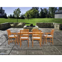 Teak Wood Bermuda Rectangular Patio Bistro Table, Dining Height (55", 63" and 71" sizes)