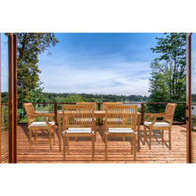 Teak Wood Bermuda Rectangular Patio Bistro Table, Dining Height (55", 63" and 71" sizes)