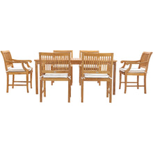 Teak Wood Bermuda Rectangular Patio Bistro Table, Dining Height (55", 63" and 71" sizes)