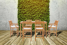 Teak Wood Maldives Rectangular Bistro Table, Bar Height (55", 63" and 71" sizes)