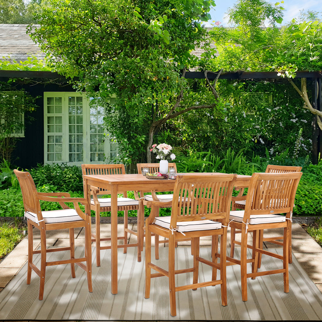 7 Piece Teak Wood Elzas 71