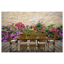 9 Piece Semi Oval Teak Wood West Palm Table/Chair Set With Cushions - Chic Teak