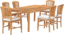 Teak Wood Bermuda Rectangular Patio Bistro Table, Dining Height (55", 63" and 71" sizes)