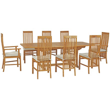 9 Piece West Palm Sem-Oval Extension Table Dining Set with 2 Arm and 6 Side Chairs