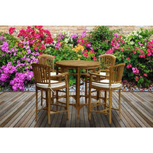 Teak Wood Orleans Bar Stool With Arms - Chic Teak