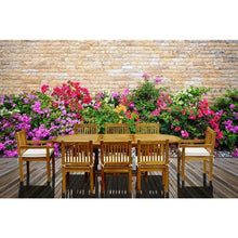 9 Piece Oval Teak Wood Elzas Table/Chair Set With Cushions - Chic Teak