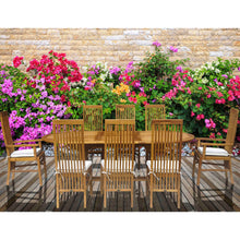 9 Piece Oval Teak Wood West Palm Table/Chair Set With Cushions