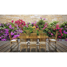 9 Piece Oval Teak Wood West Palm Table/Chair Set With Cushions - Chic Teak