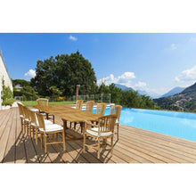 11 Piece Teak Wood Orleans Table/Chair Set With Cushions - Chic Teak