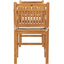 3 Piece Teak Wood Elzas Intimate Bistro Counter Set Including 27" Table and 2 Counter Stools w/ Arms