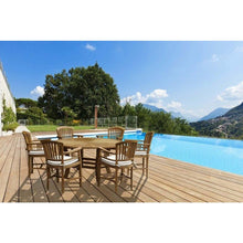 7 Piece Teak Wood Sun Table/Chair Set With Cushions - Chic Teak