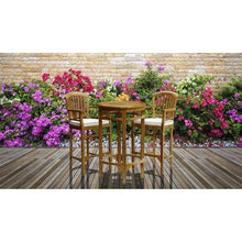 Medium Teak Wood Orleans Bar Table, 32 Inch Round - Chic Teak