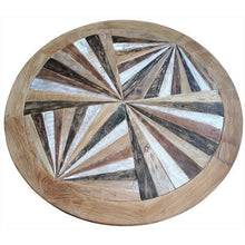 Round Recycled Teak Wood Dining Table - Chic Teak