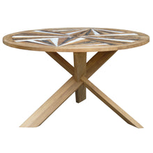 Tuscany Round Recycled Teak Wood Dining Table, 53 inch