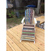 Adirondack Chair Including Footstool Made From Recycled Teak Wood Boats - Chic Teak