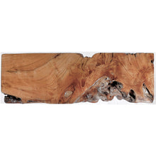 Teak Wood Root Console Table with Glass Top, 48 inches - Chic Teak
