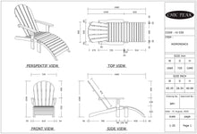 Teak Wood Adirondack Chair With Footstool