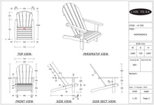 Teak Wood Adirondack Chair With Footstool