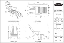Adirondack Chair Including Footstool Made From Recycled Teak Wood Boats