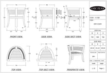 Teak Wood Half Moon Dining Chair