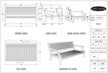 Teak Wood Castle Deep Seating Patio Love Seat with Cushions