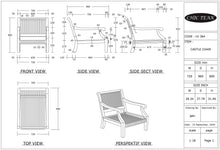 Teak Wood Castle Deep Seating Patio Lounge Chair with Cushions
