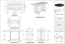 Teak Wood Hatteras Rectangular Folding Table, 56 x 28 Inch