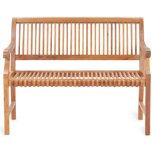 Teak Wood Castle Bench with Arms, 4 ft