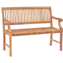 Teak Wood Castle Bench with Arms, 4 ft