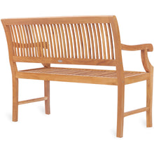 Teak Wood Castle Bench with Arms, 4 ft