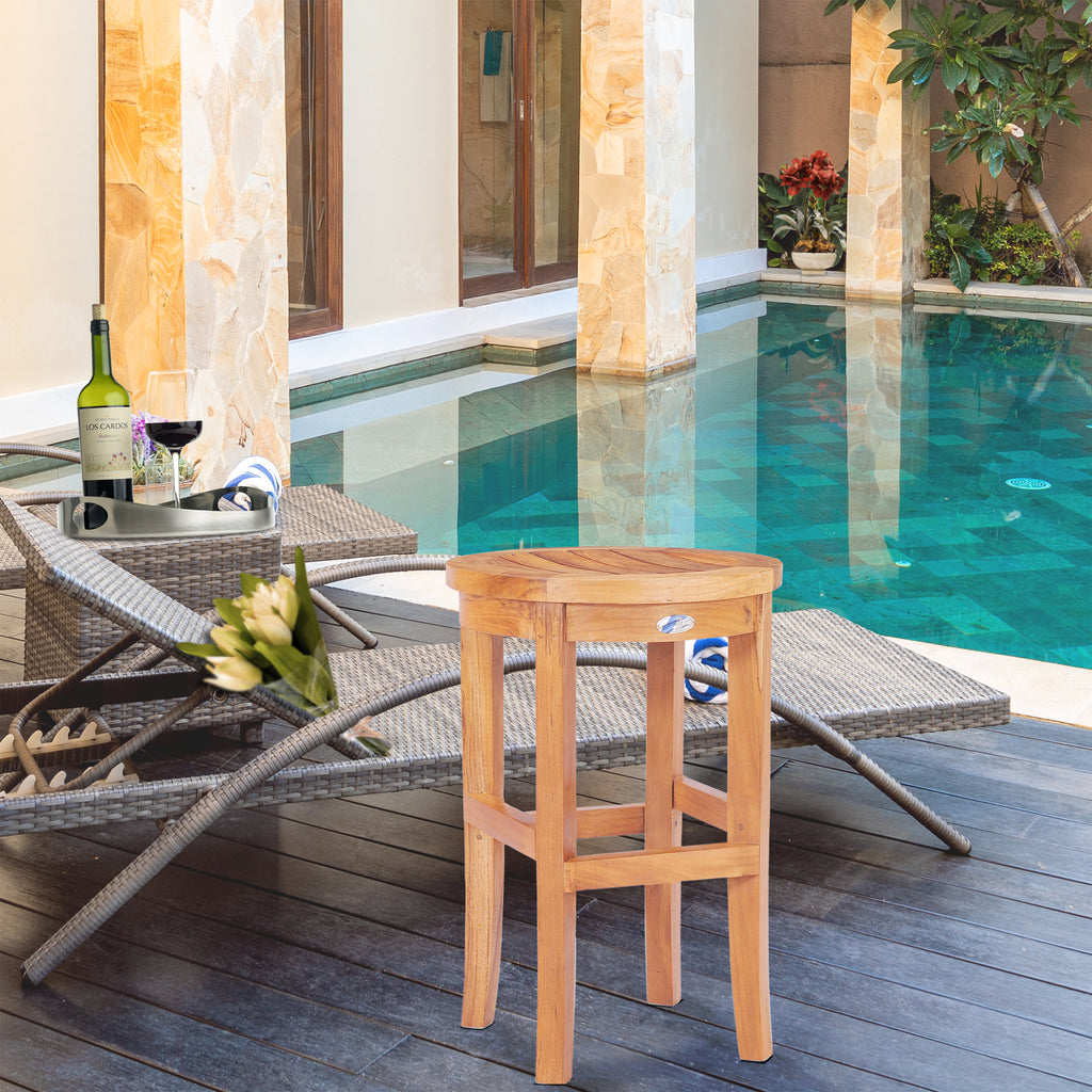 Caribbean Outdoor Wooden Bar Stools Christopher Knight Outdoor