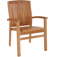 Teak Wood Belize Stacking Arm Chair