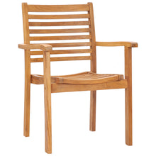 Teak Wood Italy Stacking Arm Chair