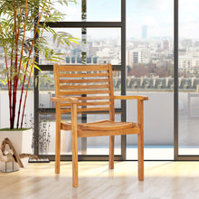 Teak Wood Italy Stacking Arm Chair