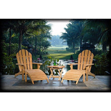 Teak Wood Adirondack Chair With Footstool - Chic Teak