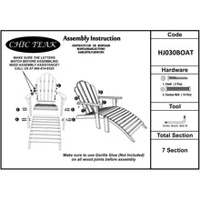 Adirondack Chair Including Footstool Made From Recycled Teak Wood Boats