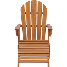 Teak Wood Adirondack Chair With Footstool