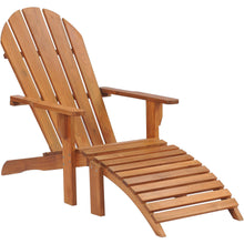 Teak Wood Adirondack Chair With Footstool