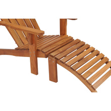 Teak Wood Adirondack Chair With Footstool