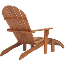 Teak Wood Adirondack Chair With Footstool